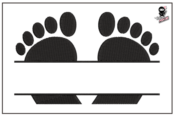 Baby Feet Split Monogram