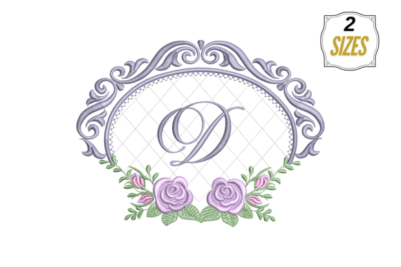 Letter D in Beautiful Template