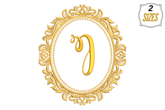 Letter I in a Beautiful Frame