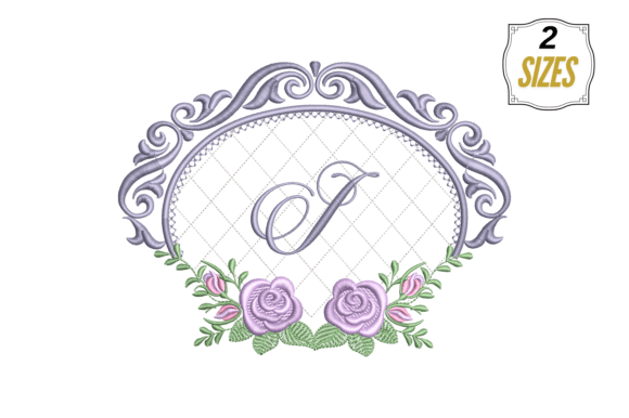 Letter I in Beautiful Template