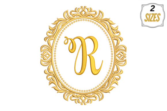Letter R in a Beautiful Frame
