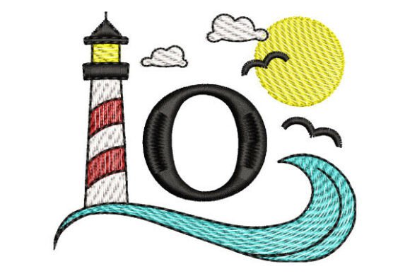 Maritime Monogram O – Curved Fills