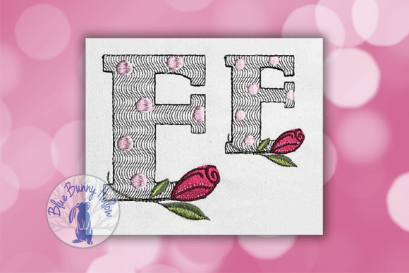 Polka Dot Rose Letter E