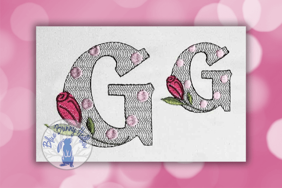 Polka Dot Rose Letter G