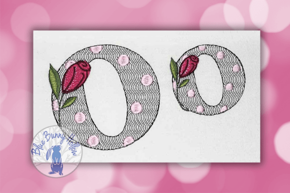 Polka Dot Rose Letter O