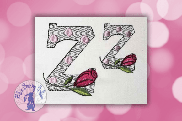 Polka Dot Rose Letter Z