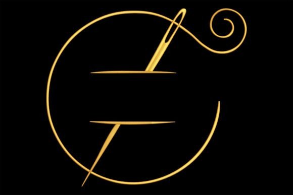 Sewing Needle and Thread Monogram