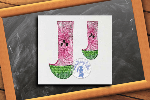 Watermelon Letter J