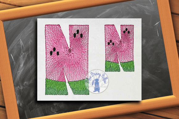 Watermelon Letter N