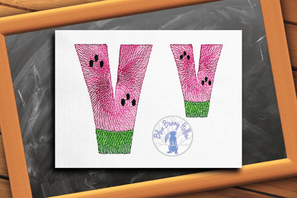 Watermelon Letter V