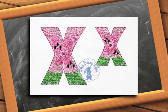 Watermelon Letter X